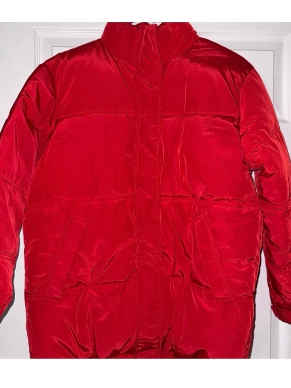 H&M Red Oversized Puffer Coat - Picture 5 of 6